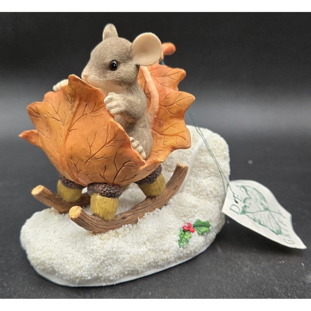 Charming Tails A ONE MOUSE OPEN SLEIGH Fitz and Floyd Fall Halloween w/‎ box